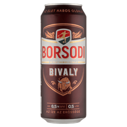 Borsodi Buffalo quality light beer 6.5%