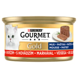 Gourmet Gold Beef pate with wet cat food