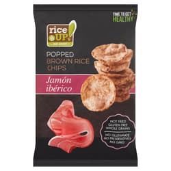 RiceUp! Eat Smart teljes kiőrlésű barna rizs chips ibériai sonka ízesítéssel