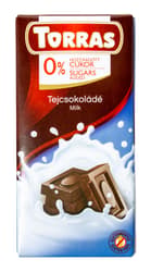 Crispy milk chocolate without added sugar, with sweetener