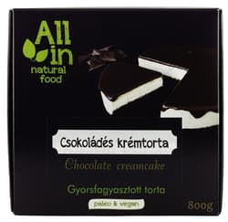 All in Natural Food frozen chocolate cheesecake cake