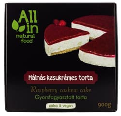 All in Natural Food frozen raspberry cheesecake cake
