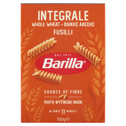 Barilla Integrale Fusilli teljes kiőrlésű apró durum száraztészta