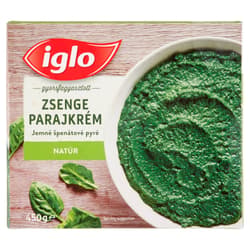 Iglo tender spinach puree boxed