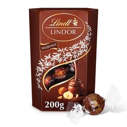 Lindt Lindor Hazelnut Lindt Lindor Hazelnut tejcsokoládé praliné mogyoródarabokkal és lágyan olvadó töltelékkel