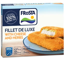Filled with FRoSTA Filé de Lux cheese sauce