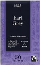 Marks & Spencer Filters Earl Gray tea, tea filter packed in 50 protective foils