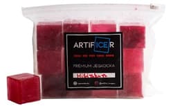 Artificer Handcrafted ice, colored with dried hibiscus flowers, red (4x4x4cm cubes) 12pcs pack 1 teabag