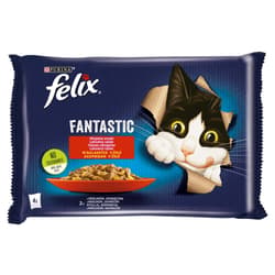 Felix Fantastic Nyúllal/Báránnyal aszpikban nedves macskaeledel