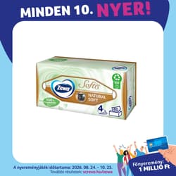 Zewa Softis Natural Soft illatmentes dobozos papír zsebkendő 4 rétegű