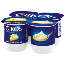 Danone Oikos Lemon Curd Cake Flavoured Live Culture Greek Cream Yoghurt (4x125g)