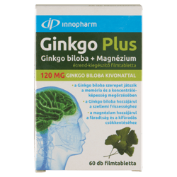Innopharm Ginkgo Plus Ginkgo Biloba + Magnézium 120mg filmtabletta 60 db