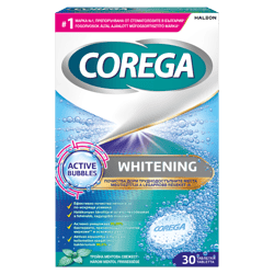 Corega Whitening műfogsortisztító tabletta 30 db