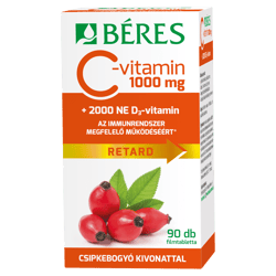 Berry vitamin C 1000 mg RETARD film-coated tablets with rosehip extract + 2000 IU vitamin D3 90x