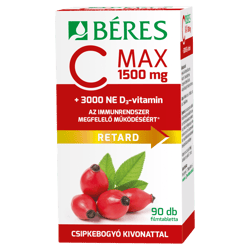 Béres C MAX 1500mg RETARD filmtabletta csipkebogyó kivonattal + 3000NE D3-Vitamin 90db