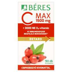 Berries C MAX 1500mg Retard film-coated tablets with rosehip extract + 3000NE Vitamin D3 90pcs