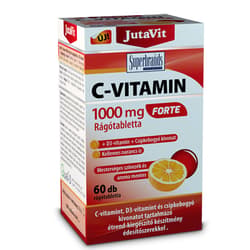 JutaVit Vitamin C 1000 mg +D3 Rosehip FORTE chewable tablets 60x
