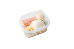 Thallo Mayonnaise Egg with Ham Rolls and Horse-radish