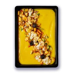 Fruccola Potato Stew with Curry, Baked Cauliflower