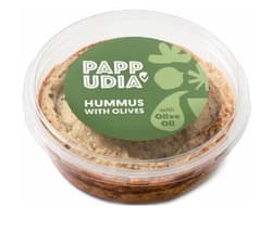 Pappudia Humusz olivabogyóval, oliva olajjal