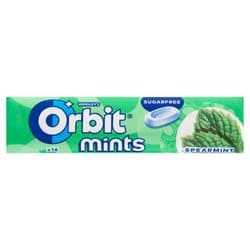 Orbit Mints Spearmint mentaízű cukormentes töltetlen keménycukorka édesítőszerrel