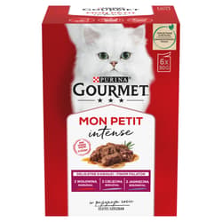Gourmet Mon Petit Marhával,Borjúval,Báránnyal nedves macskaeledel