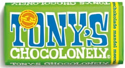Tony's Chocolonely dark chocolate with almonds and sea salt 51%