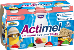 Danone Actimel Kids zsírszegény eper-banánízű joghurtital B6- és D-vitaminnal (8x100g)