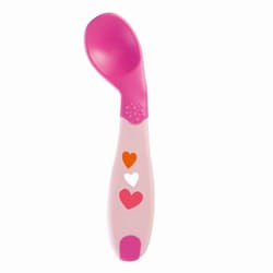 Chicco "Első kanalam" puha felületű etetőkanál 8m+ rózsaszín