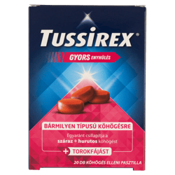 Tussirex pasztilla köhögés ellen 20 db
