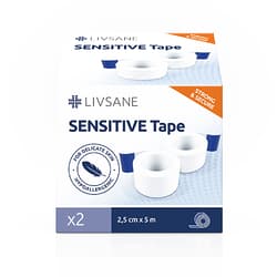 Livsane Sensitive adhesive plaster 5mx2,5cm 2x