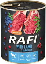 RAFI Dog  can Paté with lamb, blueberry and cranberry