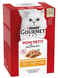 Gourmet Mon Petit Kacsával/Csirkével/Pulykával nedves macskaeledel (6x50g)
