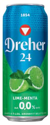 Dreher 24 mix of Lime-menta flavoured drink and non-alcoholic lager beer