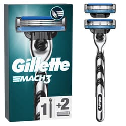 Gillette Mach3 Razor Handle + 2 Blade Refills