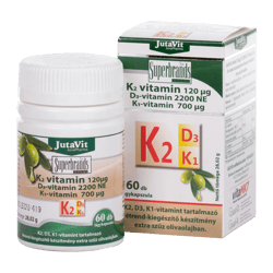 Jutavit K2 vitamin 120 mcg + D3 + K1 tabletta 60 db