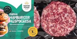 Hungarian variegated beef hamburger meat patty