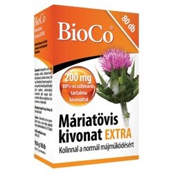 BioCo Máriatövis kivonat Extra étrend-kiegészítő filmtabletta 80 db