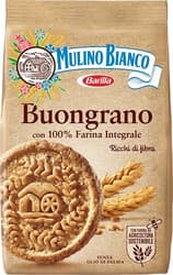 Mulino Bianco buongrano - teljes kiőrlésű omlós keksz nádcukorral és teljes kiőrlésű ropogós tönköllyel