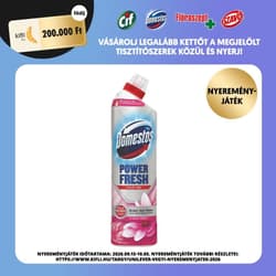 Domestos Power Fresh WC tisztító gél vízkő lerakódás ellen Floral Fresh intenzív illattal, 700 ml