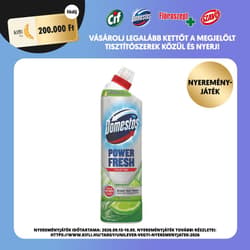 Domestos Power Fresh WC tisztító gél vízkő lerakódás ellen Lime Fresh Intenzív illattal, 700ml