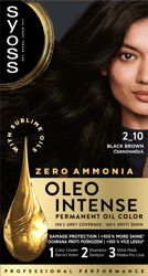 Syoss Color Oleo intenzív olaj hajfesték 2-10 barnásfekete