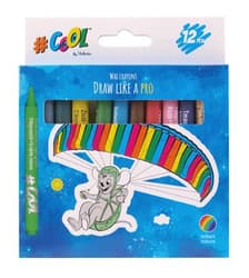 Zsírkréta, kerek, COOL BY VICTORIA, 12 különböző szín