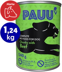 Pauu chunks with beef in sauce for dogs