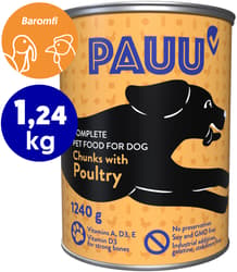 Pauu chunks with poultry in sauce for dogs