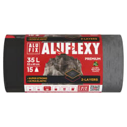 ALUFIX Garbage bags Drawstring FLEXY LDPE 53x60cm steel 35L/15pcs