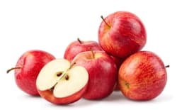 Red Gala and Isaaq variety apple (60-65 mm diameter), packed