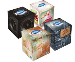 Ooops!  Papír zsebkendő kocka dobozos 3 rétegű 54 db-os többféle mintával