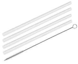 FM 4 Glass Straws 22cm + brush