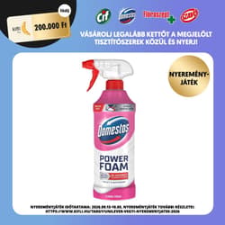Domestos Power Foam Floral Fresh WC és fürdőszoba tisztító hab, 435 ml